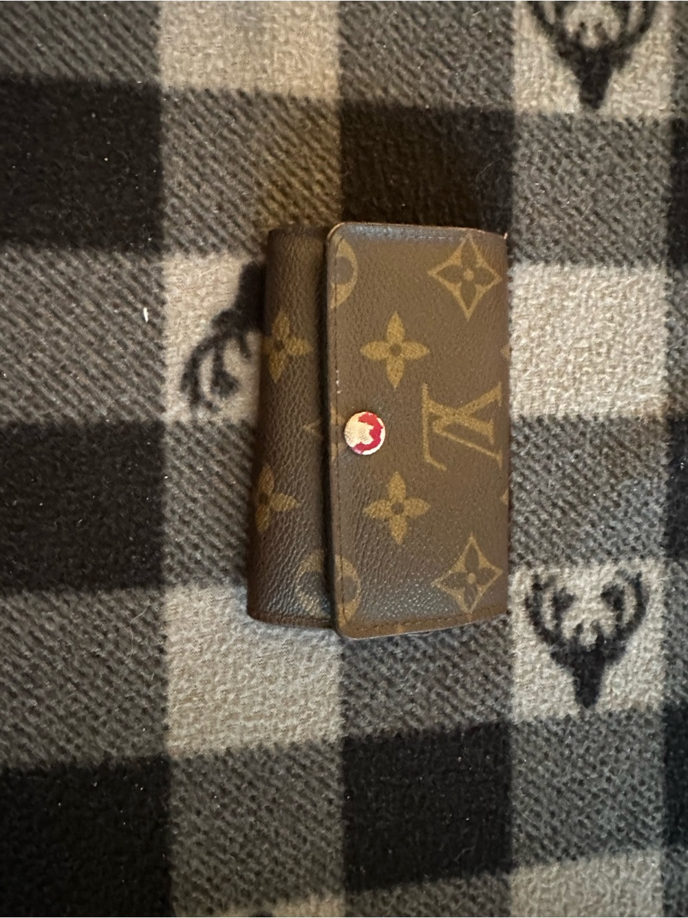 Louis Vuitton Monogram Canvas Key & Card Holder Brown with Gold Accents